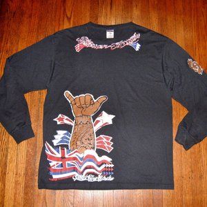 Rock da Shaka Hawaiian Style Long Sleeve Tee Shirt Men’s Sz L